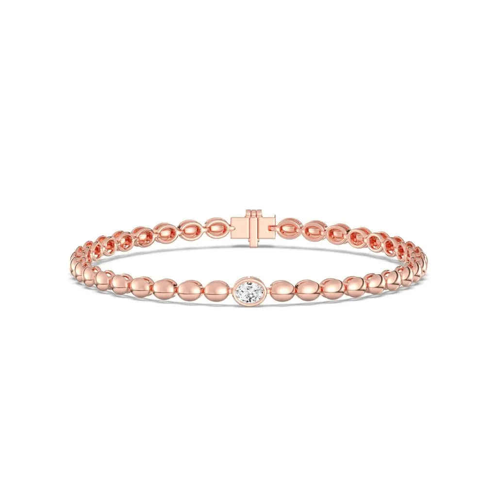 0.30ct Single Emerald Bezel Bracelet