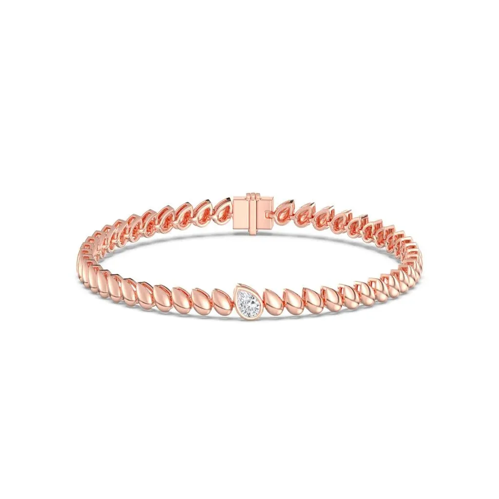 0.30ct Single Emerald Bezel Bracelet