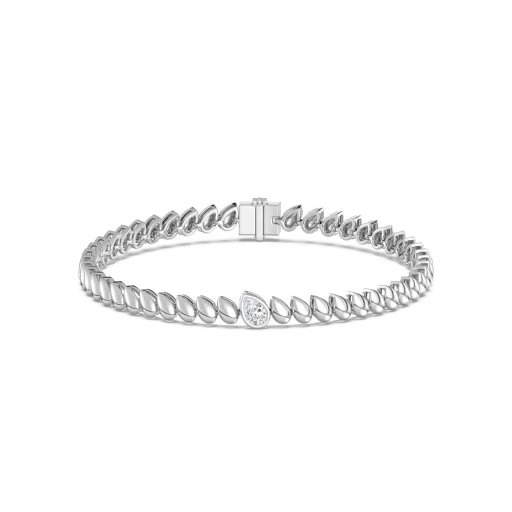 0.30ct Single Emerald Bezel Bracelet