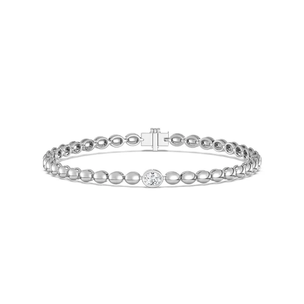 0.30ct Single Emerald Bezel Bracelet