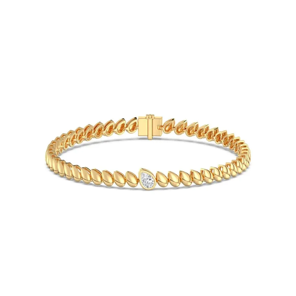 0.30ct Single Emerald Bezel Bracelet
