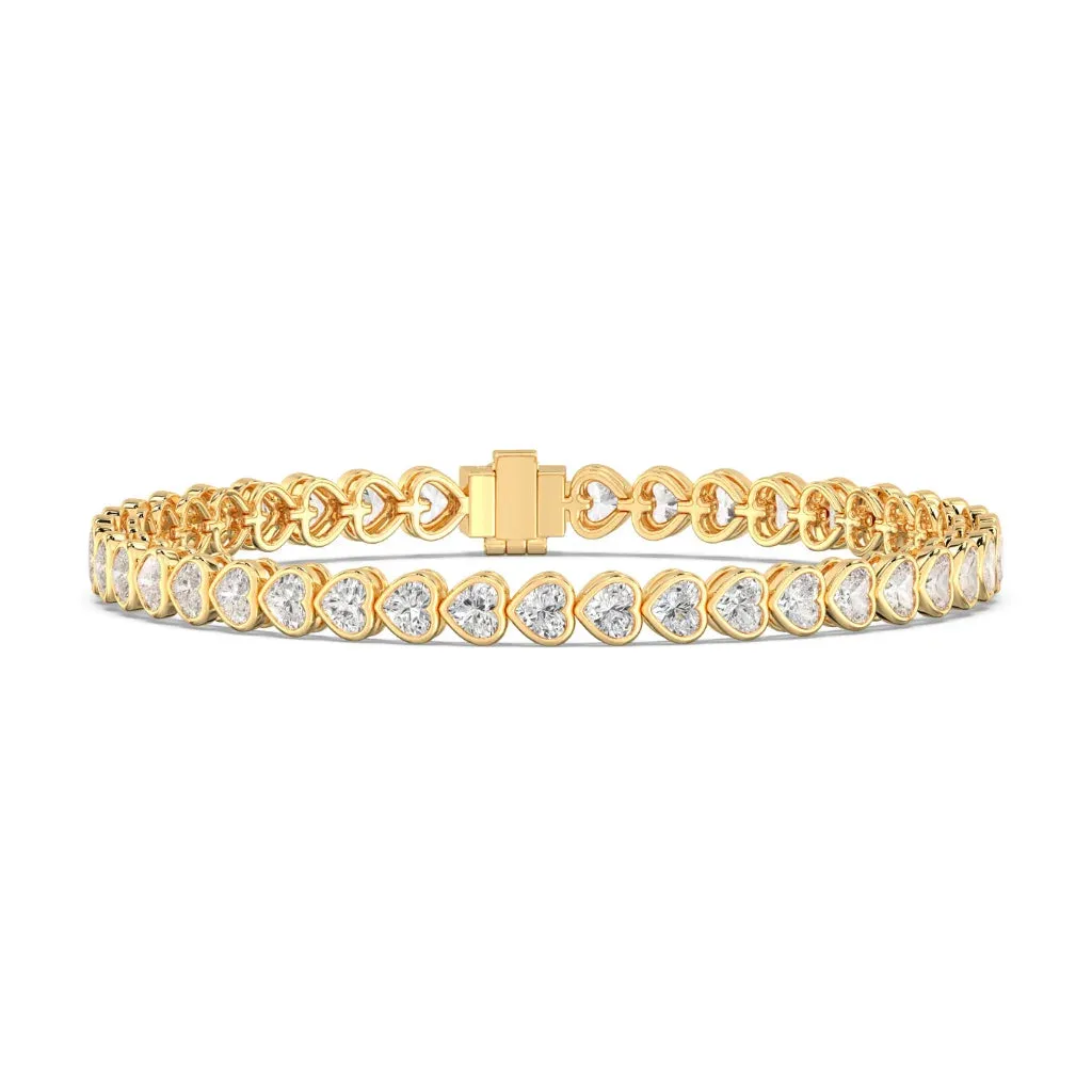 11.40ct Bezel Emerald Tennis Bracelet (0.30ct Each Stone)