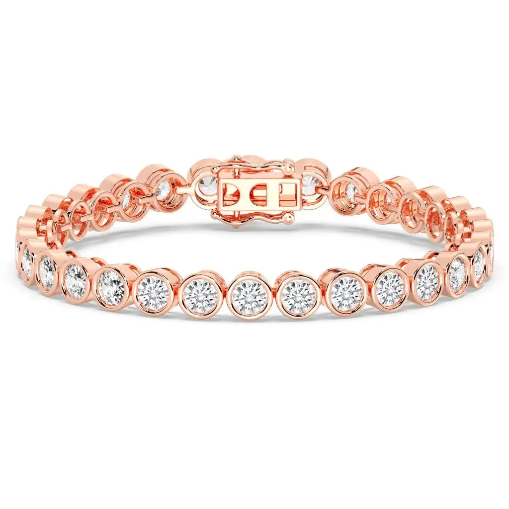 11.40ct Bezel Emerald Tennis Bracelet (0.30ct Each Stone)
