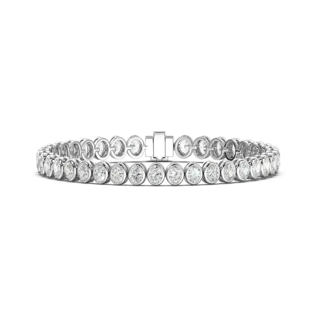 11.40ct Bezel Emerald Tennis Bracelet (0.30ct Each Stone)