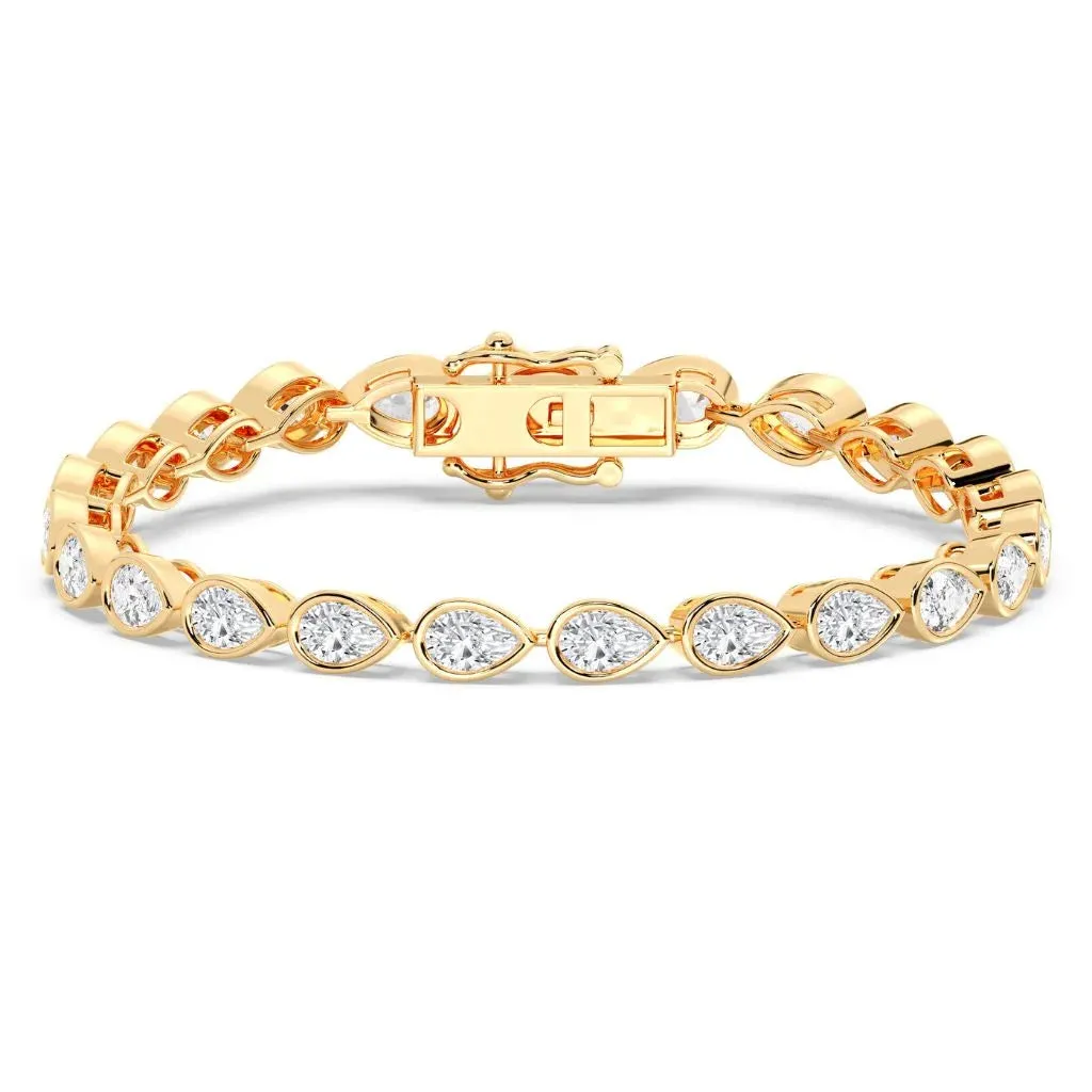11.40ct Bezel Emerald Tennis Bracelet (0.30ct Each Stone)