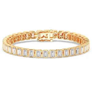 11.40ct Bezel Emerald Tennis Bracelet (0.30ct Each Stone)