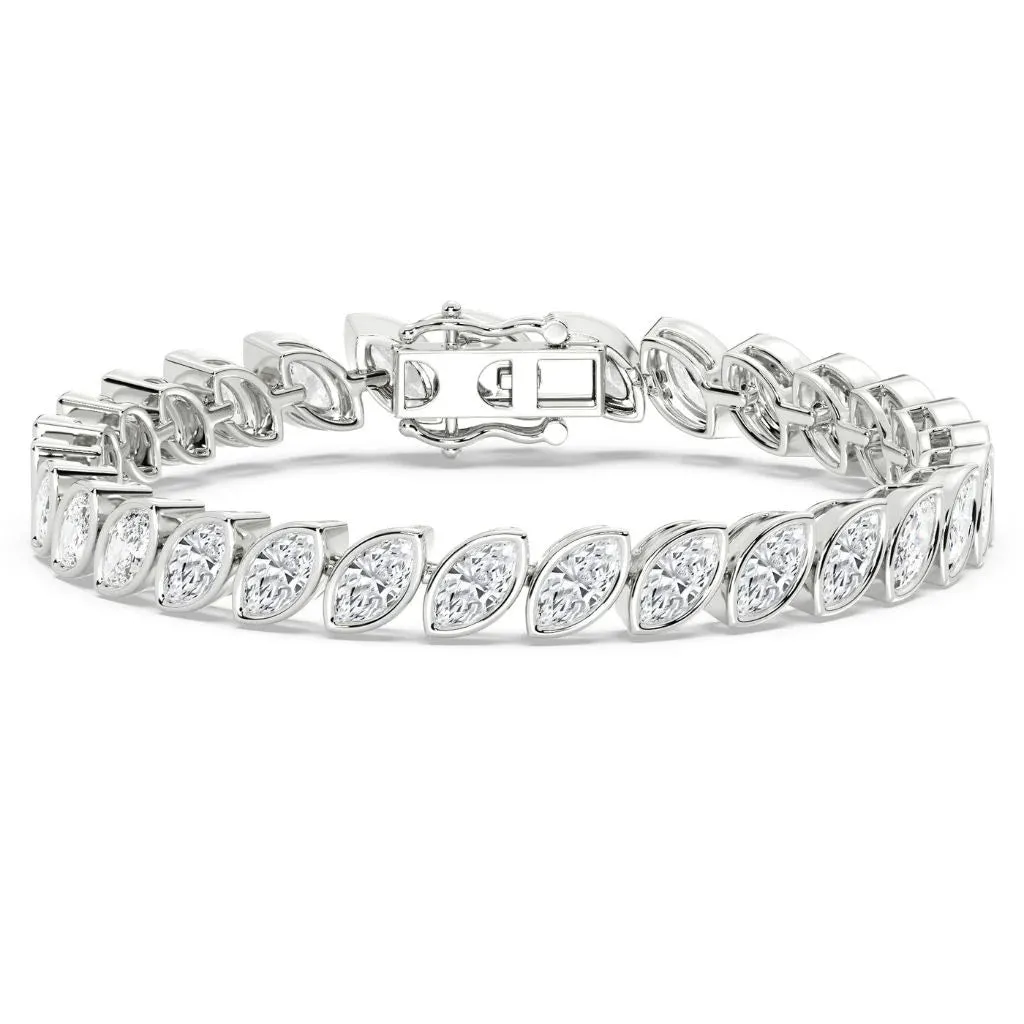 11.40ct Bezel Emerald Tennis Bracelet (0.30ct Each Stone)