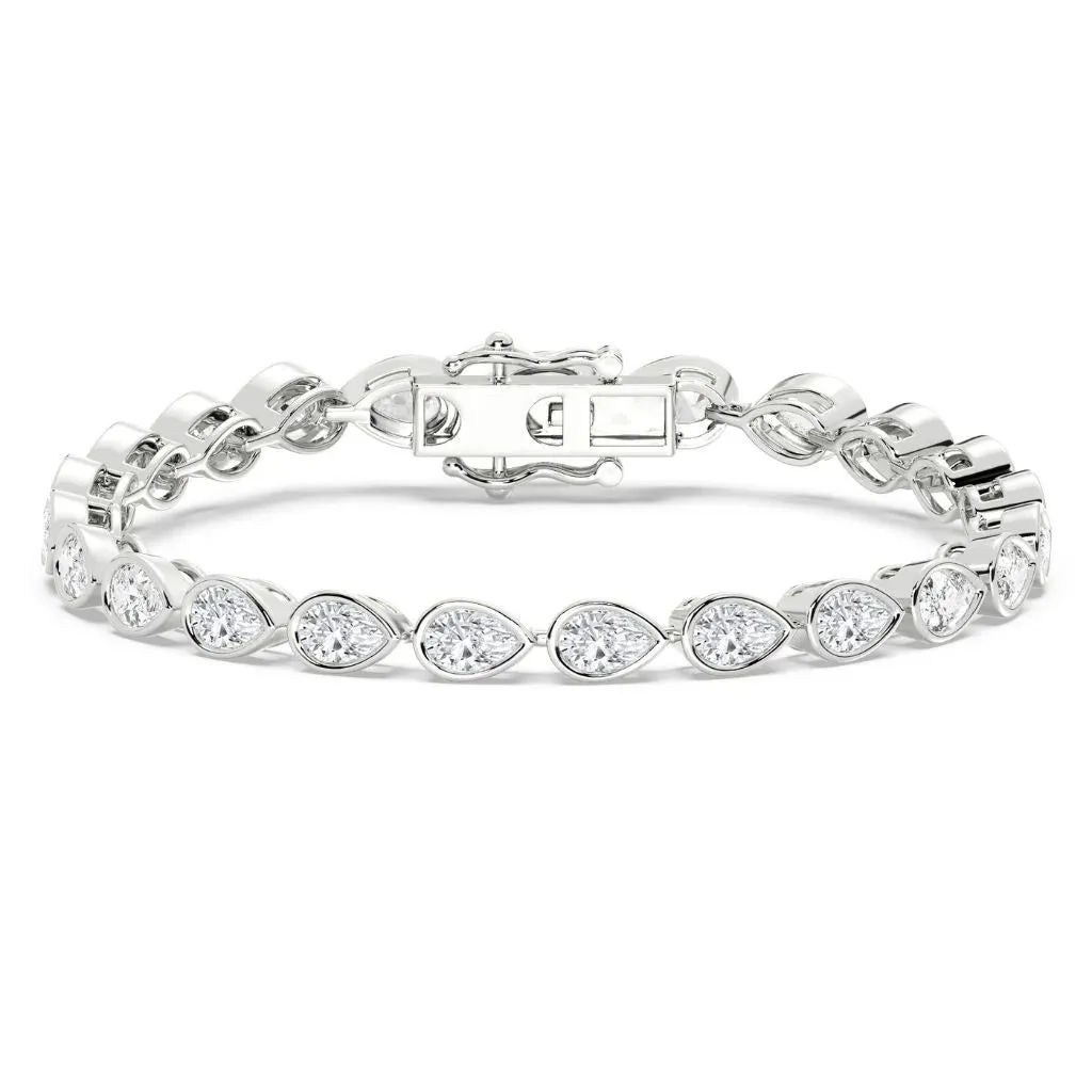 11.40ct Bezel Emerald Tennis Bracelet (0.30ct Each Stone)