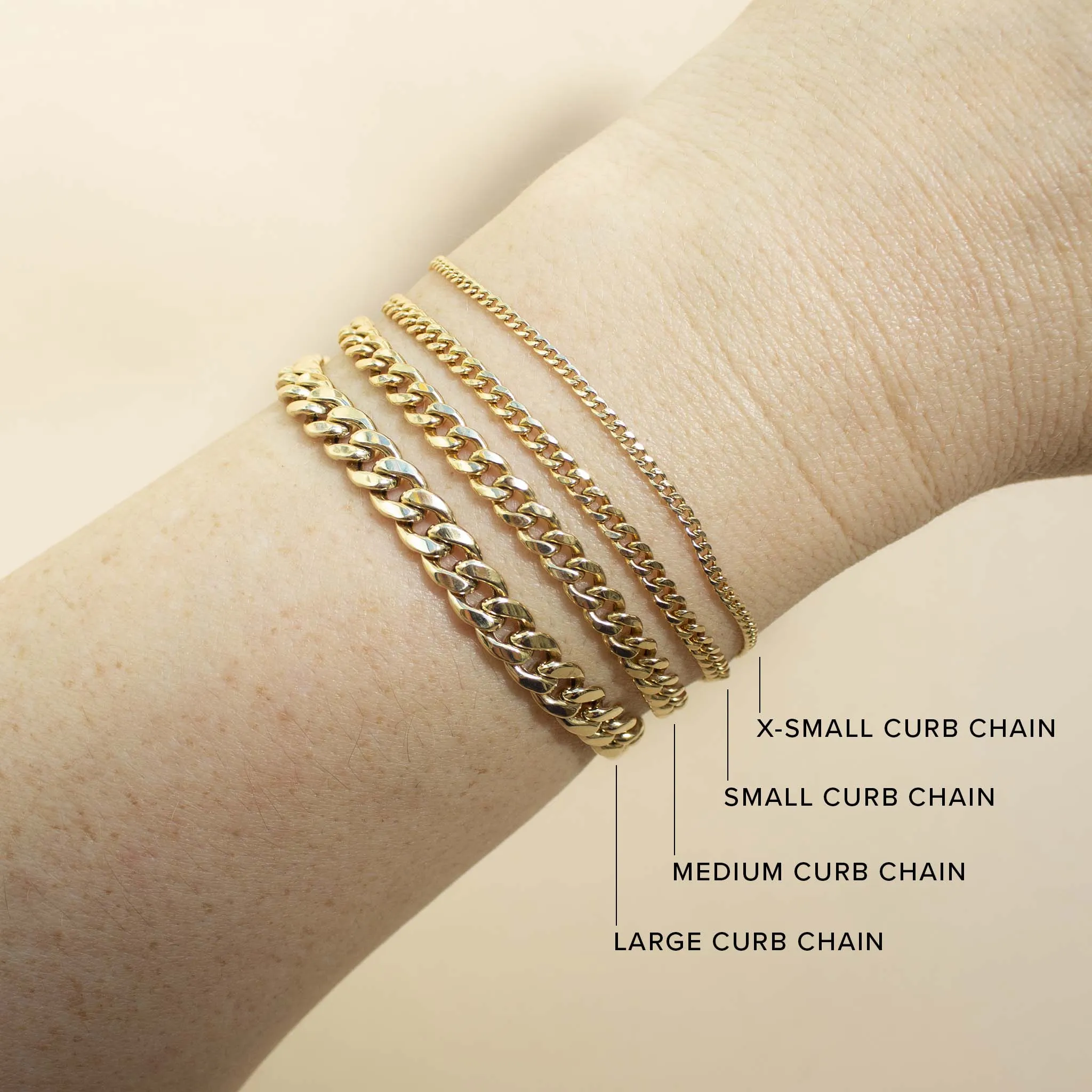 14k Emerald Cut Emerald XS Curb Chain Bracelet