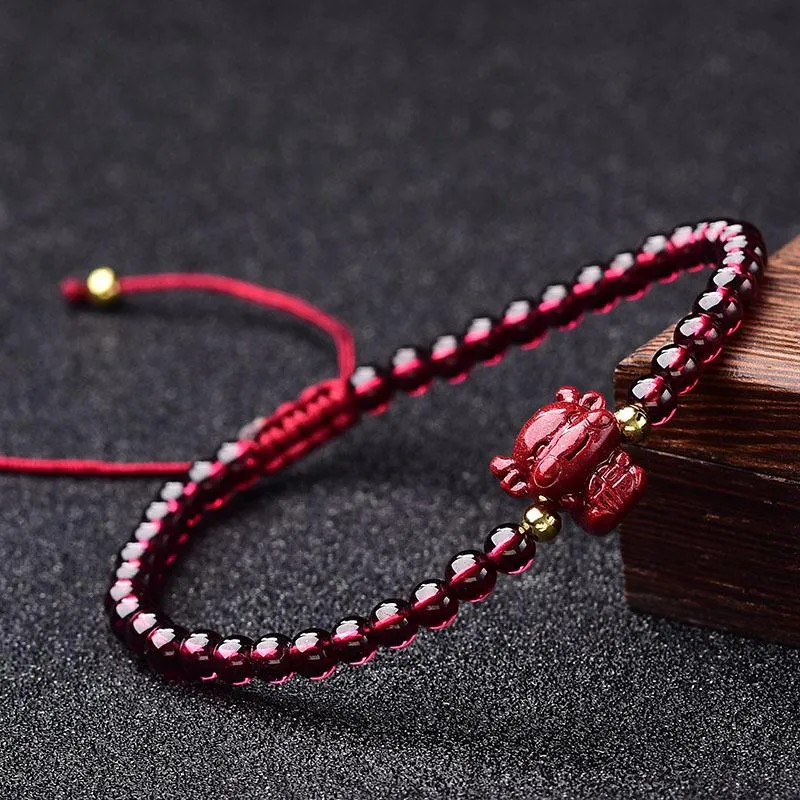 2021 Chinese New Year OX Red Garnet Lucky Bracelet