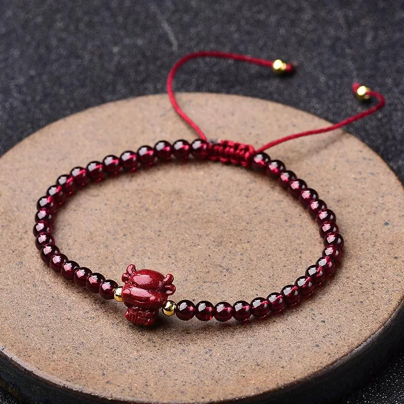 2021 Chinese New Year OX Red Garnet Lucky Bracelet