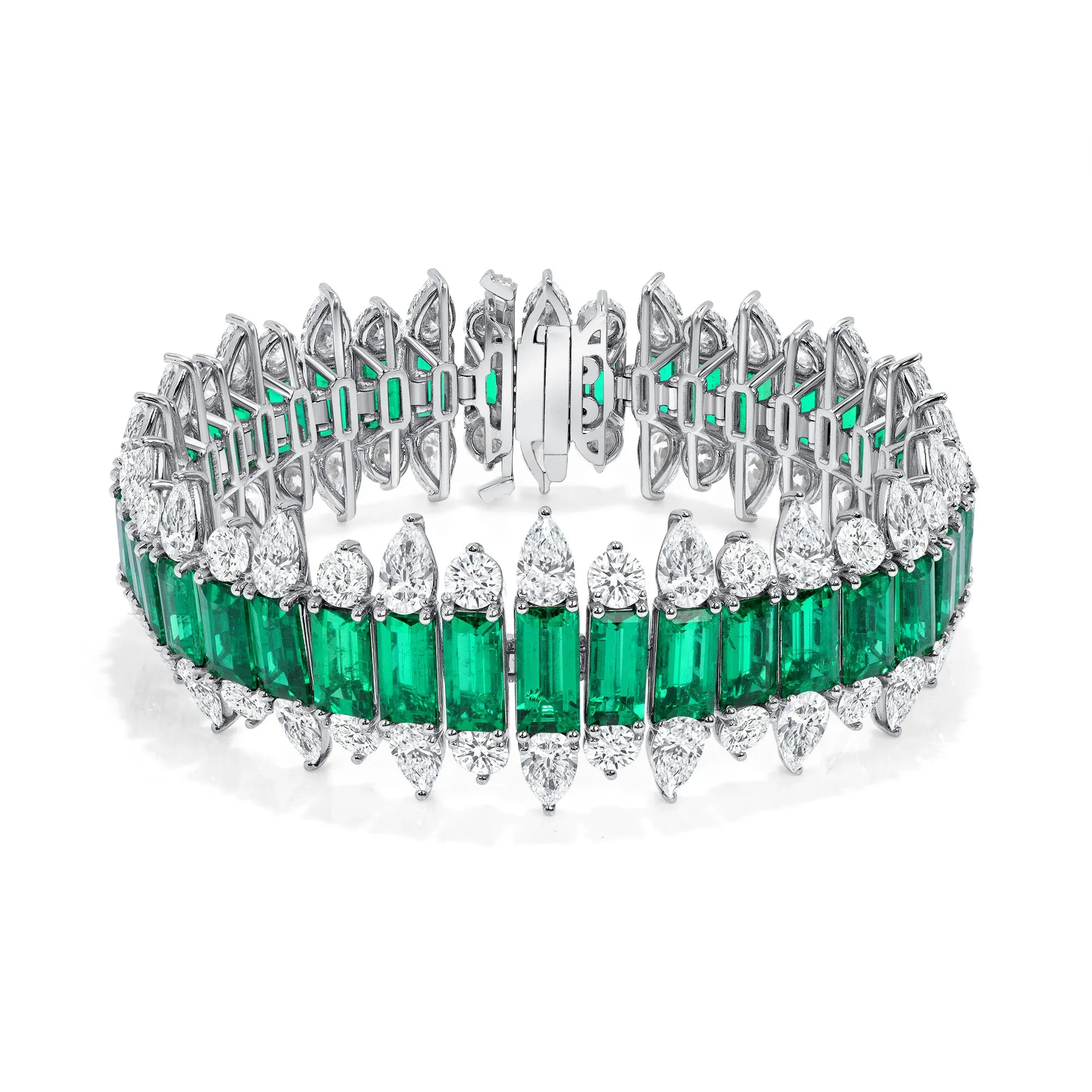 44.84CT Emerald and Diamond Bracelet