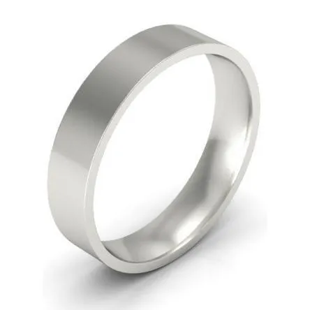 4mm Platinum Wedding Ring Flat