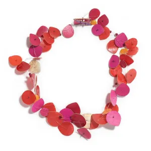 Agate & Garnet Short Parchment Necklace