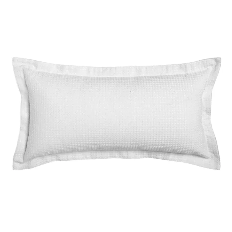 Ascot White 30x60cm Long Filled Cushion by Logan and Mason Platinum
