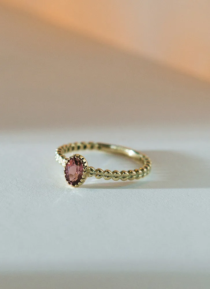 Caes rhodolite ring 14k gold