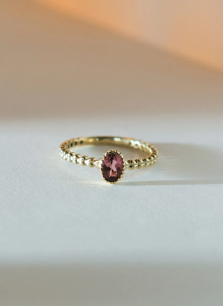 Caes rhodolite ring 14k gold