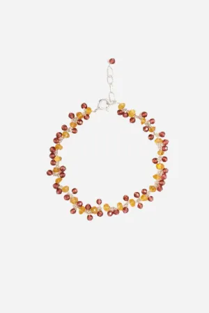 Citrine Garnet Delicate Bracelet