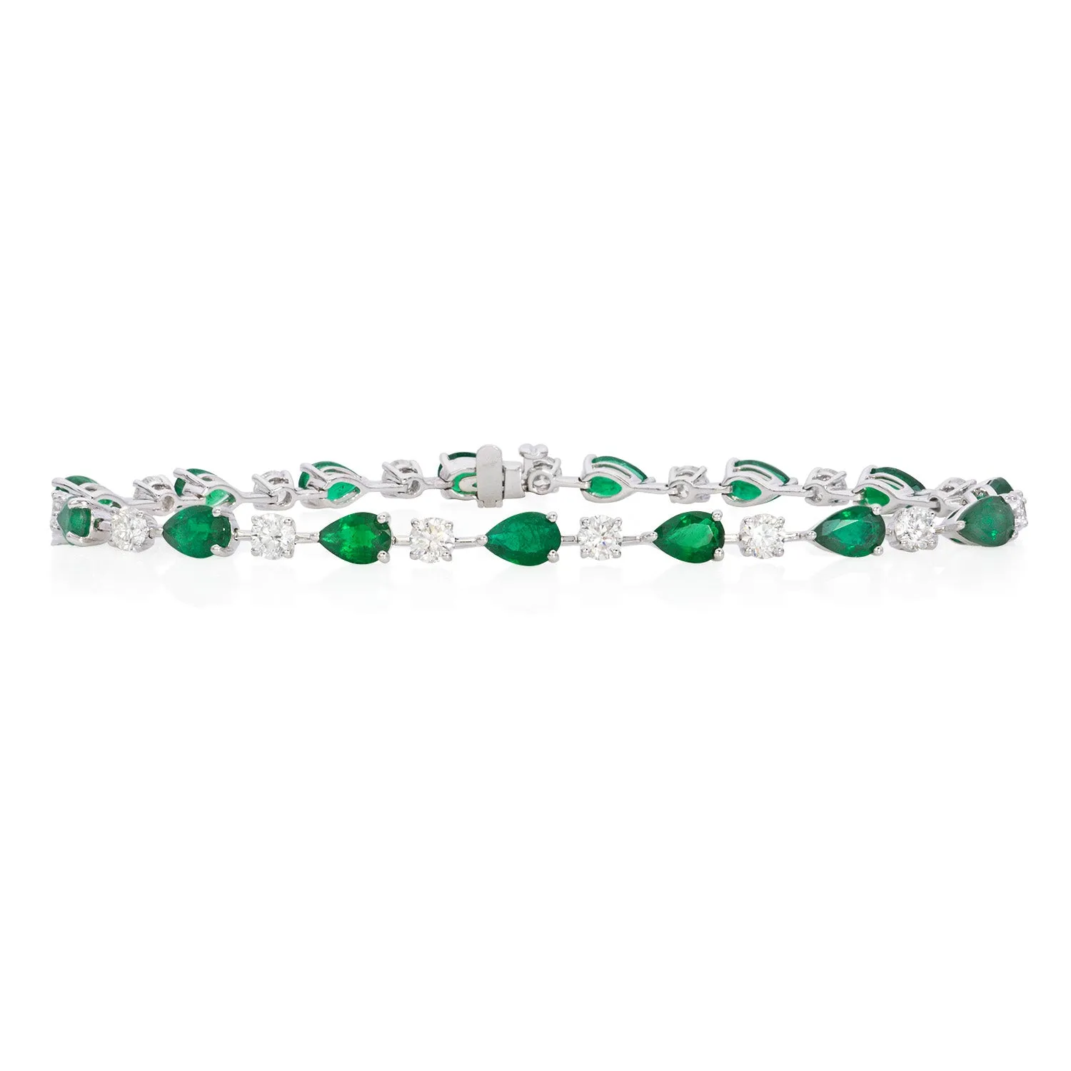 Diamond and emerald bracelet (SKU B074)