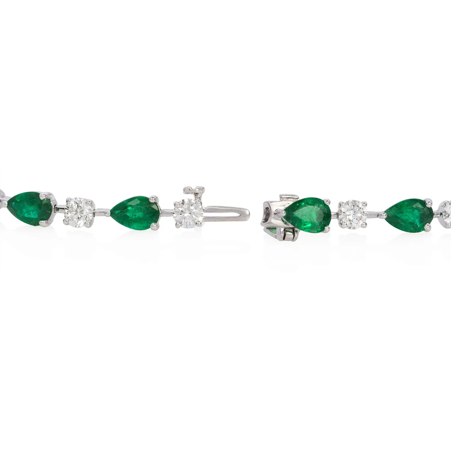Diamond and emerald bracelet (SKU B074)