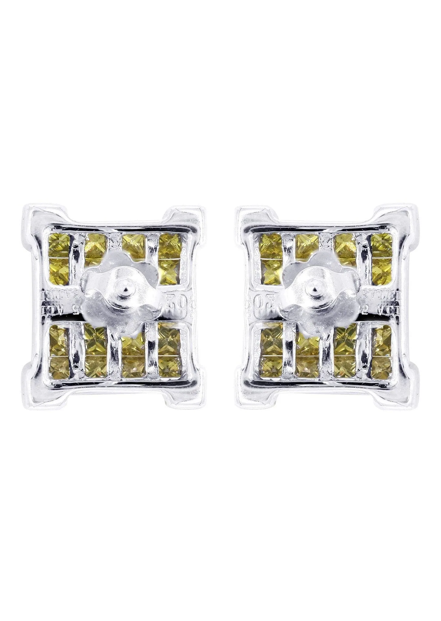 Diamond Earrings For Men | 1.25 Carats 14K White Gold