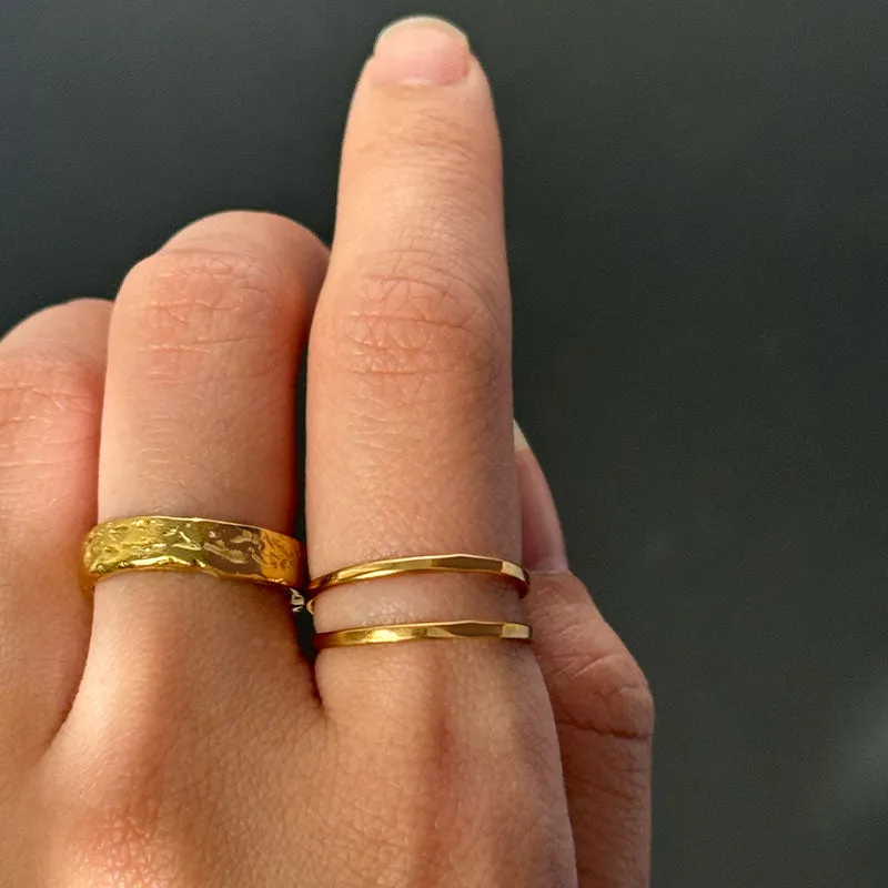 Dual Band, 9kt Yellow Gold