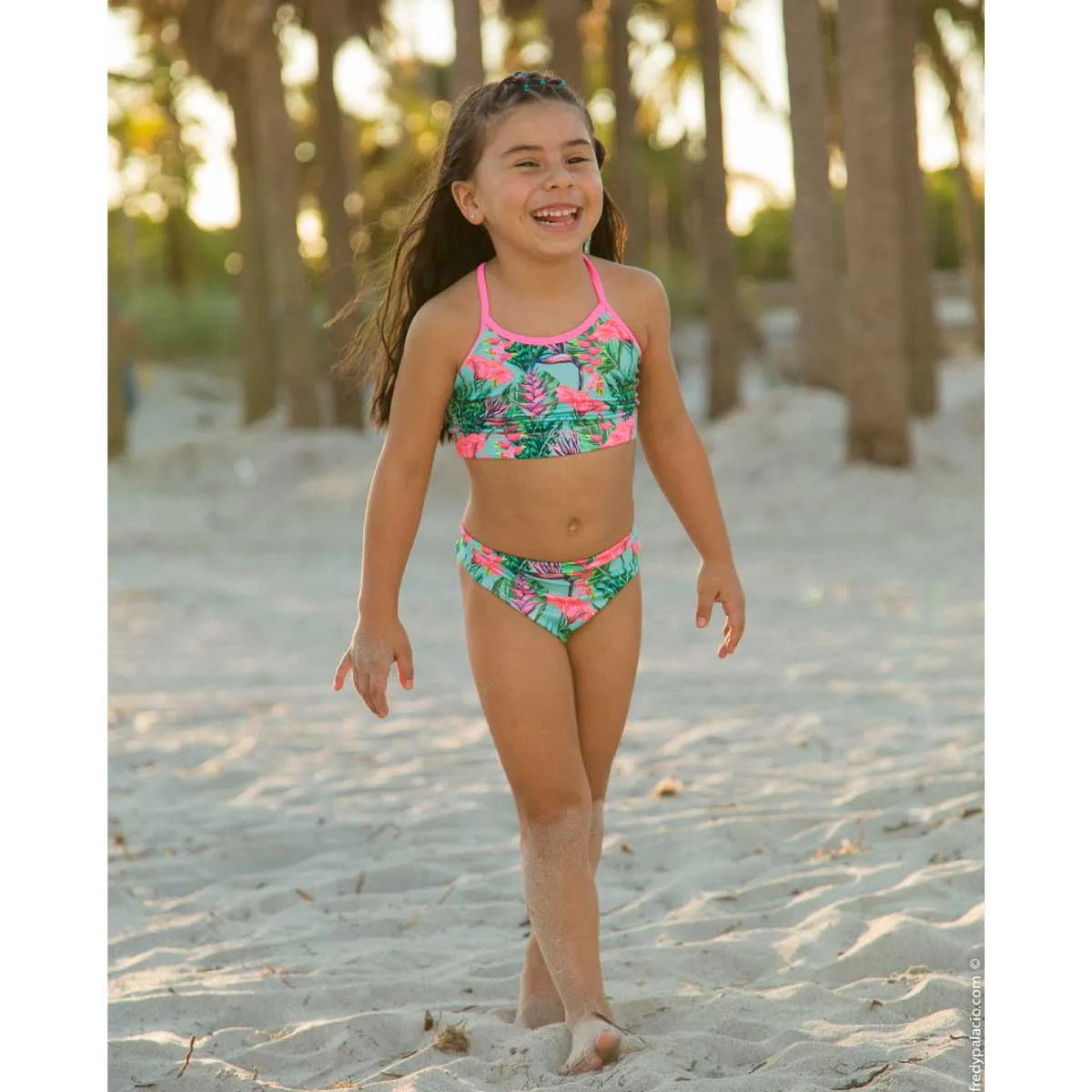 ENERGY - TROPICAL FLOWERS TWO PIECE SWIMSUIT