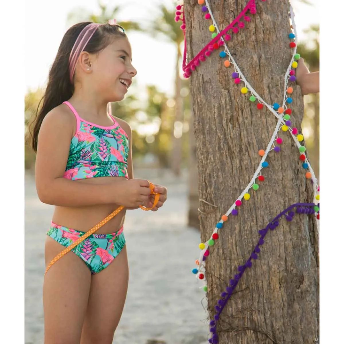 ENERGY - TROPICAL FLOWERS TWO PIECE SWIMSUIT