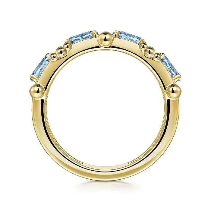 Gabriel & Co. Bujukan Blue Topaz Easy Stackable Ring