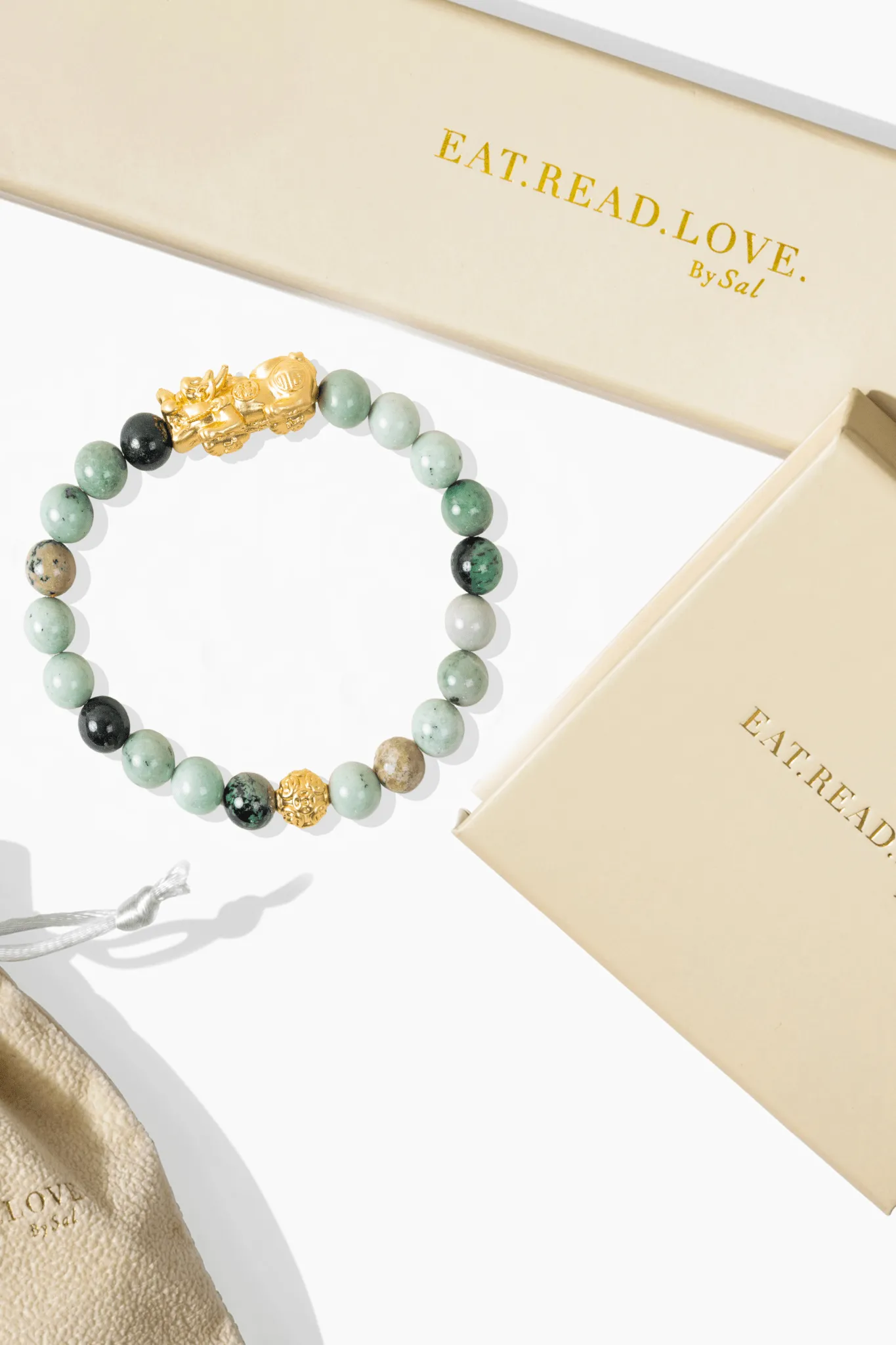 Garnet Hydrogrossular 18k Gold Vermeil Pixiu Feng Shui Bracelet