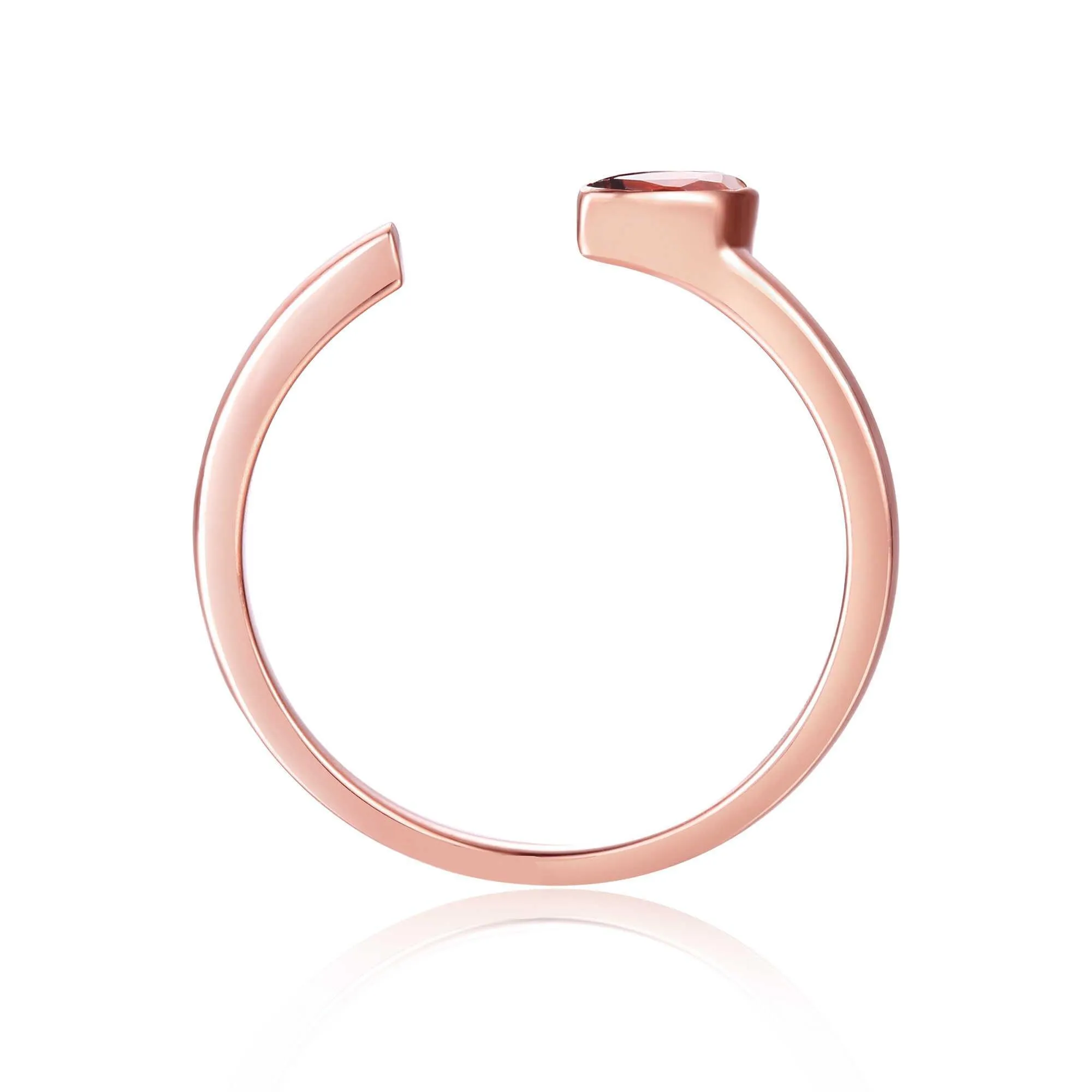 Garnet Marquise Open Ring