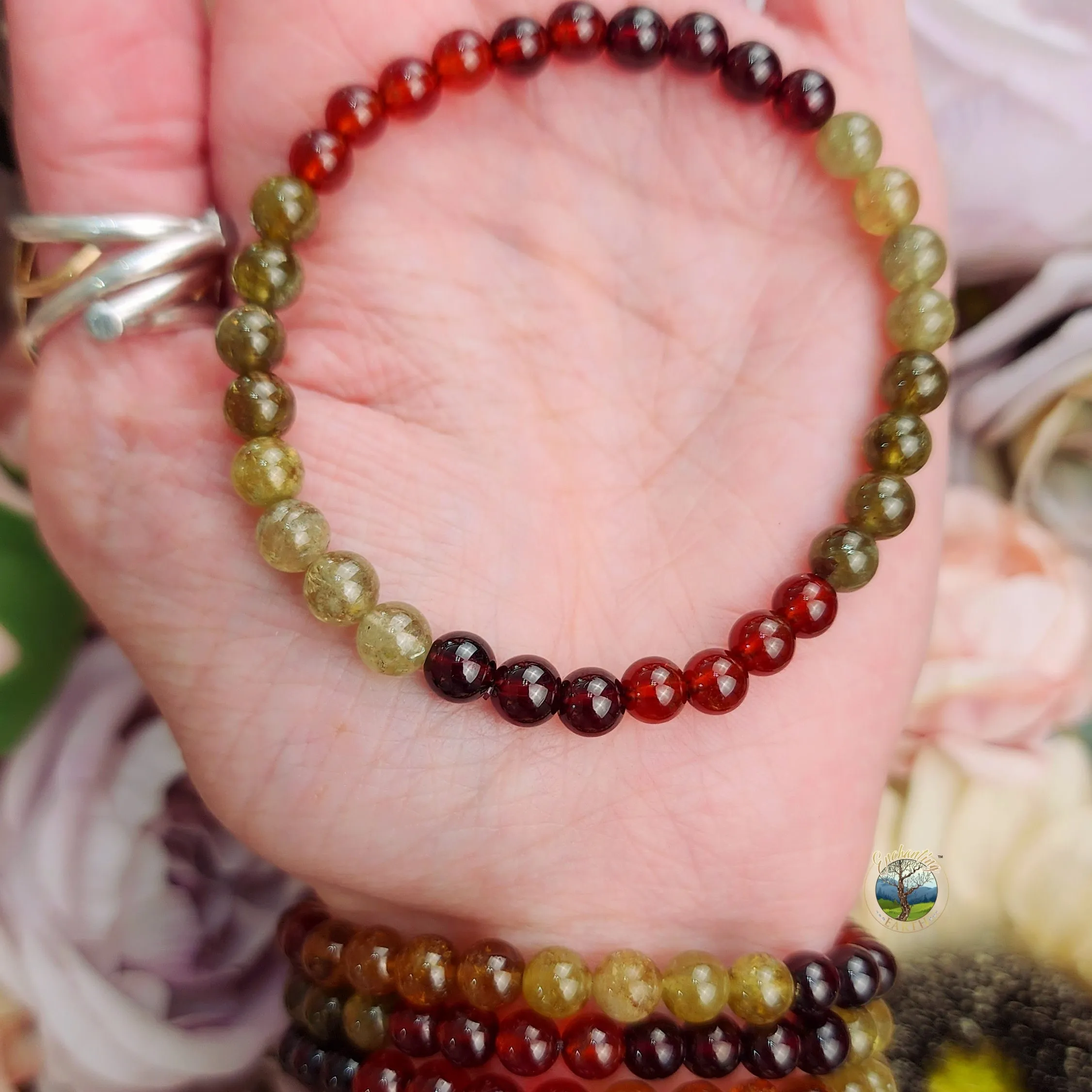 Garnet Mix Bracelet for Confidence, Health, Prosperity and Strength