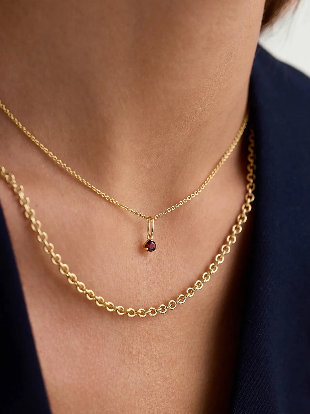 Garnet Necklace Charm