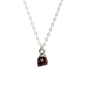 Garnet Necklace in Silver