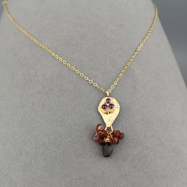 Garnet Protection Earrings and Necklace