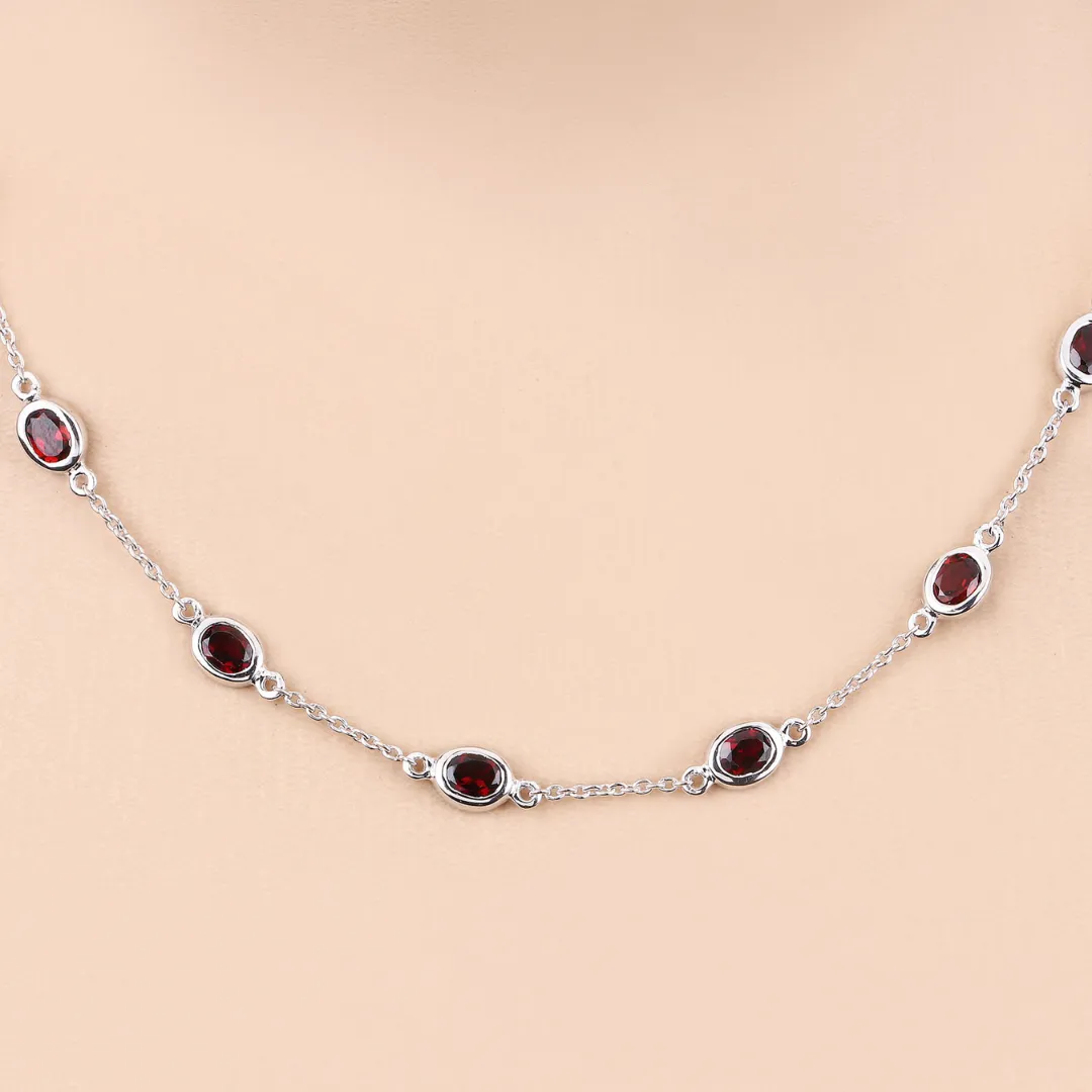 Genuine Garnet By the Yard Necklace
