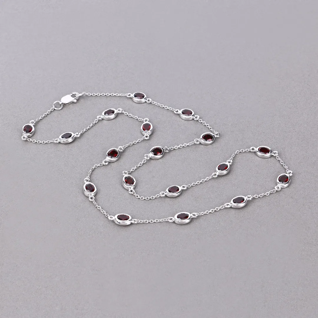 Genuine Garnet By the Yard Necklace