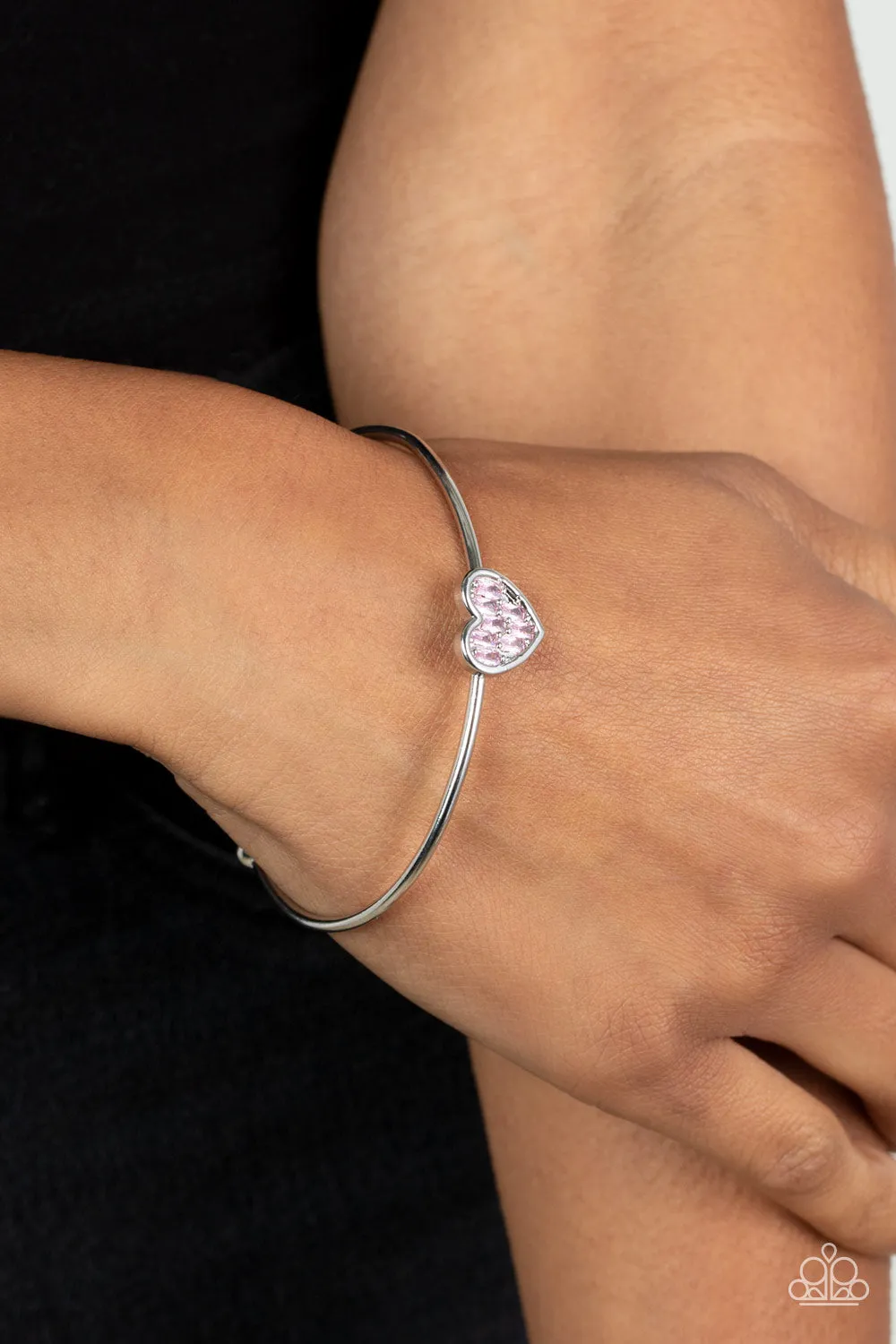 Heart of Ice - Pink Bracelet - Paparazzi Accessories