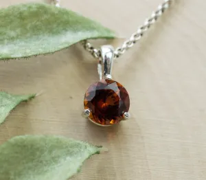 Hessonite Garnet Pendant; Genuine Untreated Sri Lanka Garnet; 1.505cts