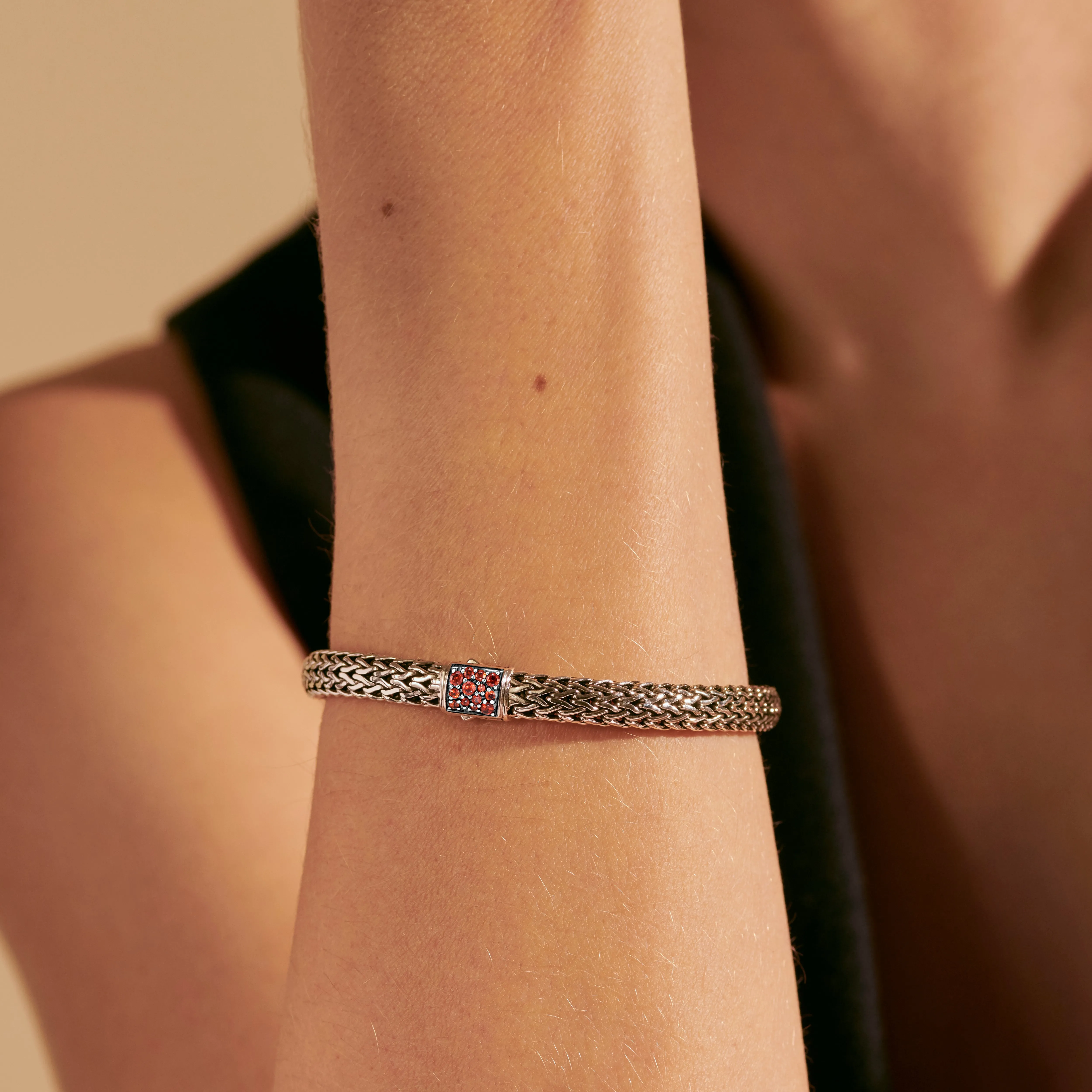 Icon Bracelet, Sterling Silver, Reversible Gemstones, 6.5MM|BBS90422RVBLS2GA