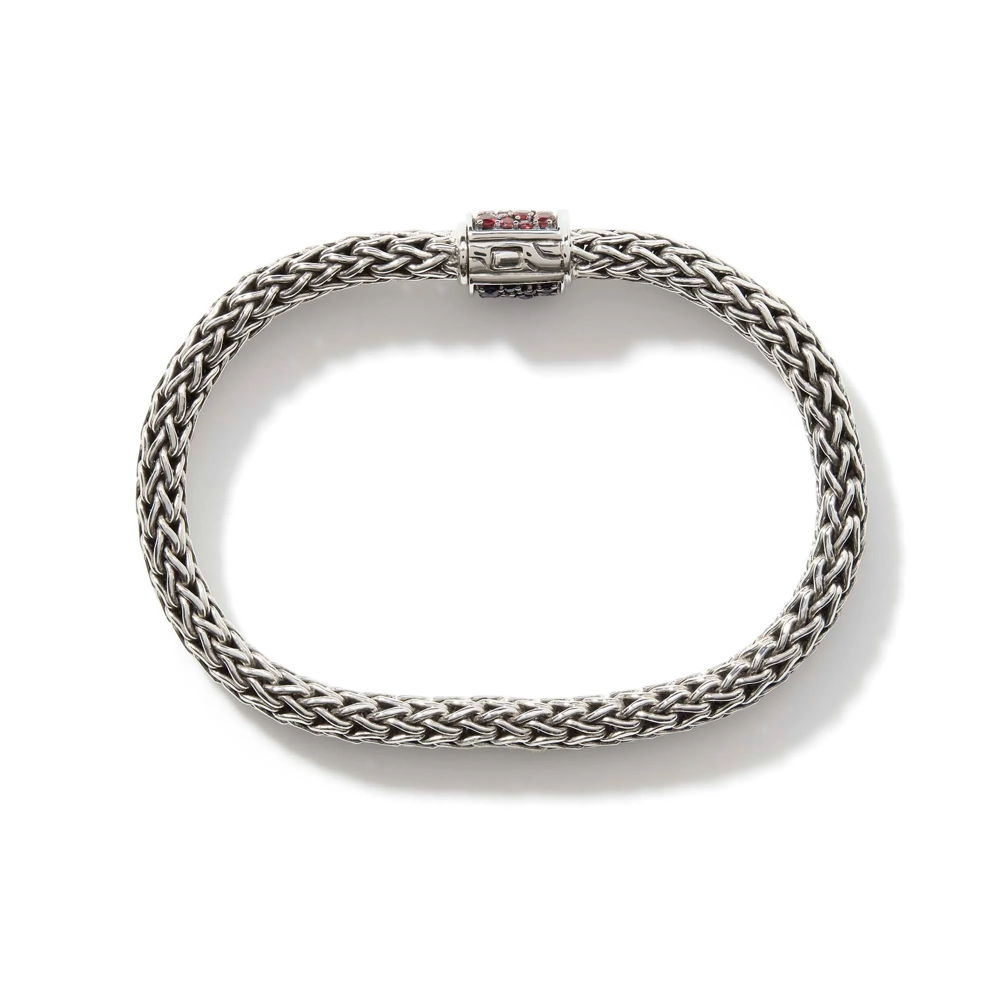 Icon Bracelet, Sterling Silver, Reversible Gemstones, 6.5MM|BBS90422RVBLS2GA