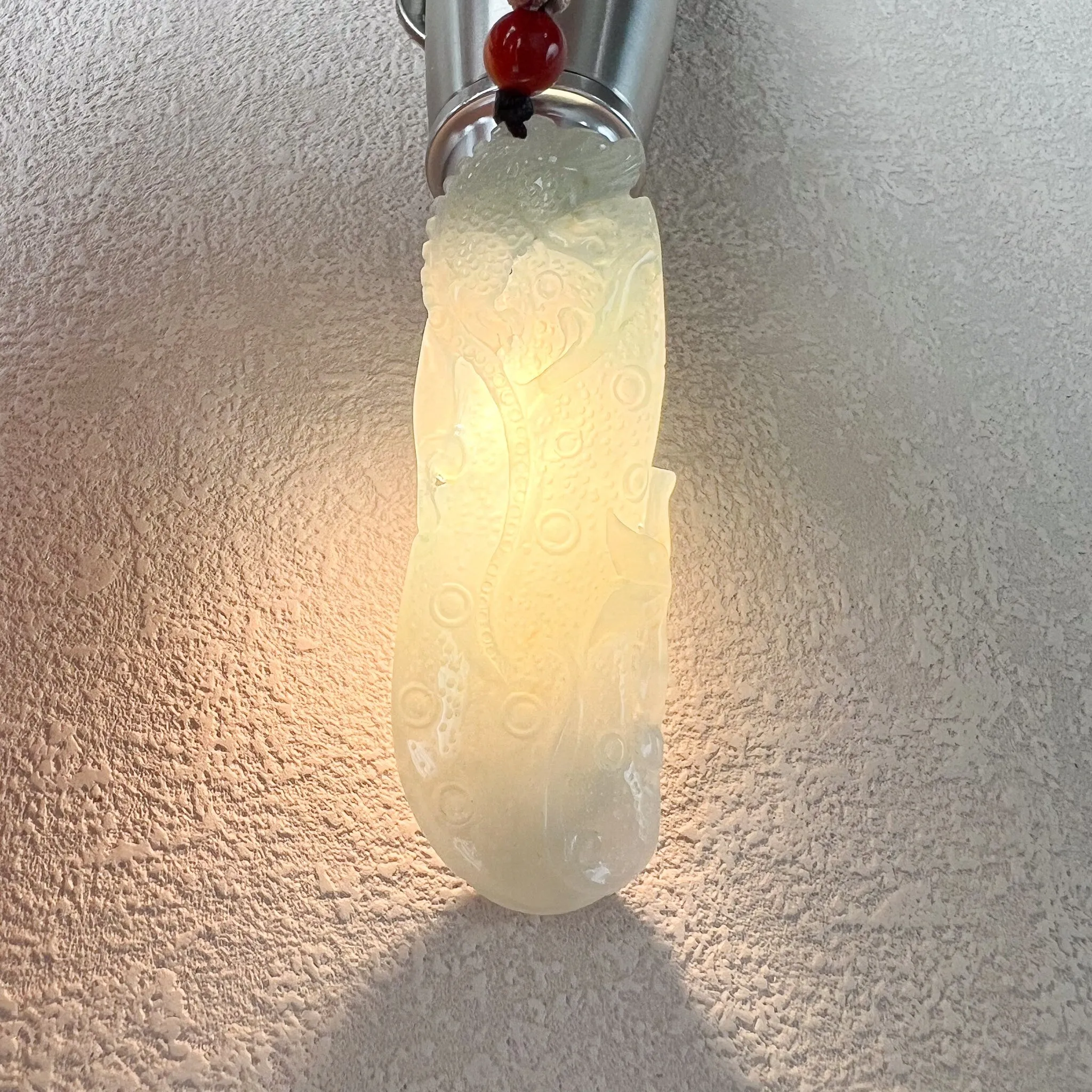 Jade Lizard Leaf Pendant, Ice Translucent Jadeite Jade Pendant, HY-0422-1715745445