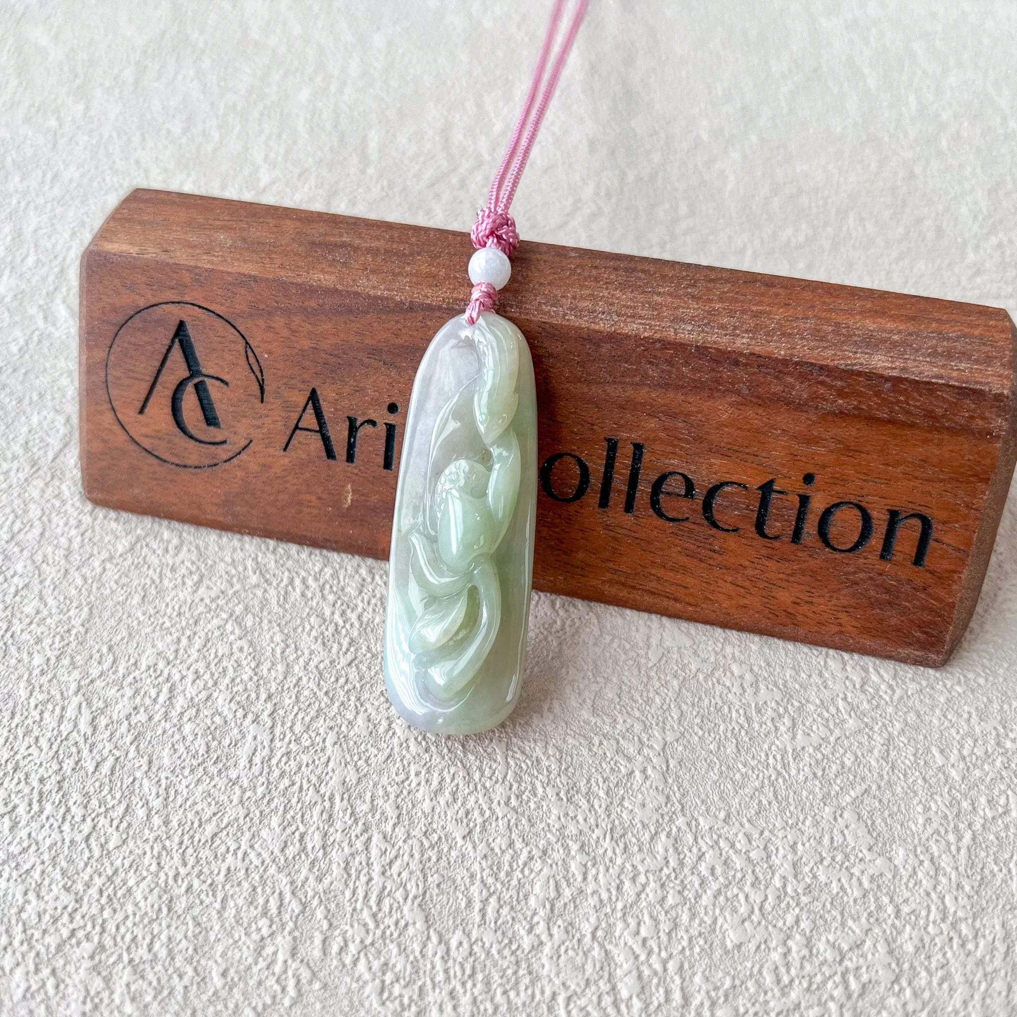 Jade Lotus Blossom Pendant, Jadeite Jade Pendant Necklace, XNZ-1221-1709050453
