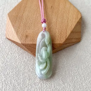Jade Lotus Blossom Pendant, Jadeite Jade Pendant Necklace, XNZ-1221-1709050453