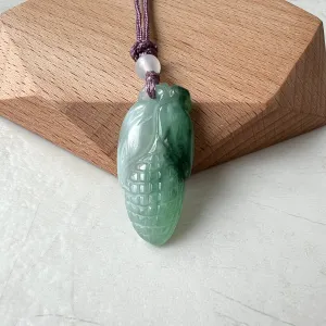 Jadeite Jade Green Lucky Corn Pendant, Wealth and Fortune Pendant, ZYF-0322-1651680300