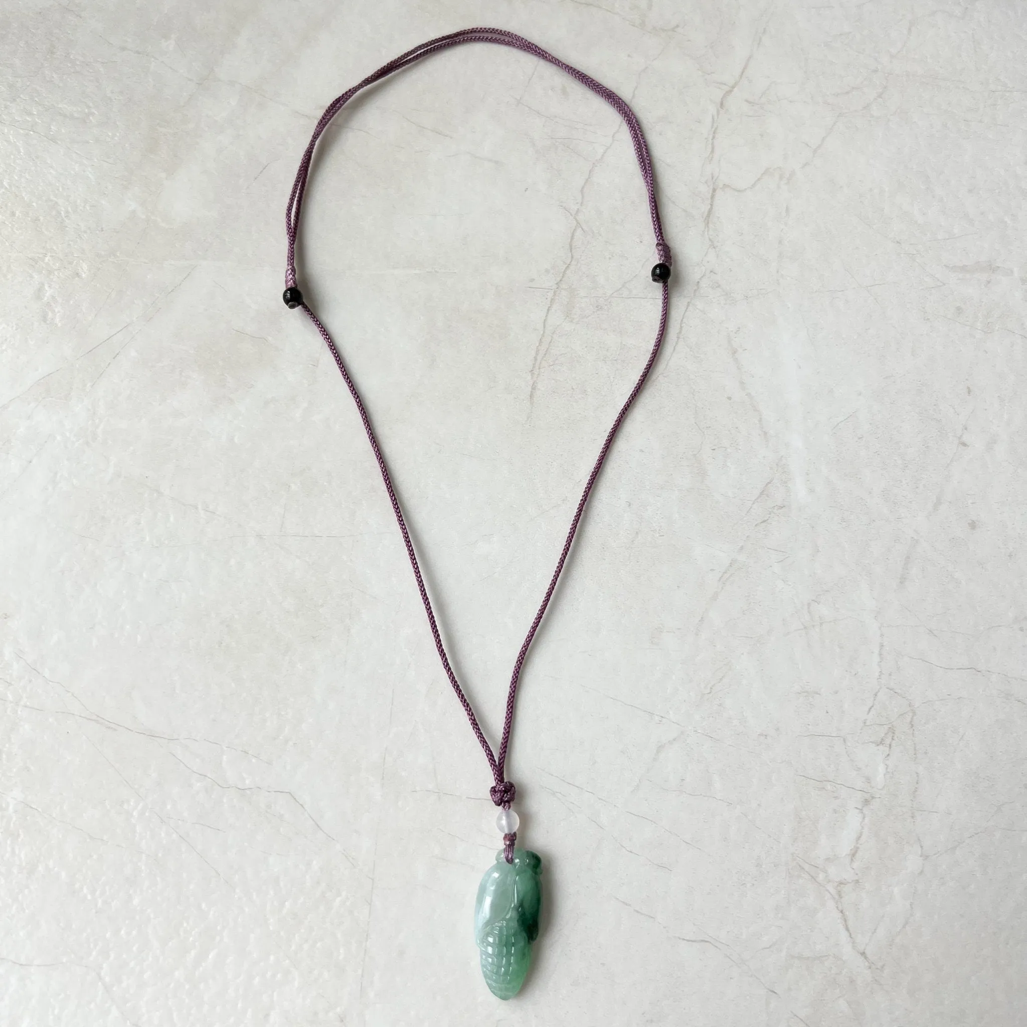 Jadeite Jade Green Lucky Corn Pendant, Wealth and Fortune Pendant, ZYF-0322-1651680300