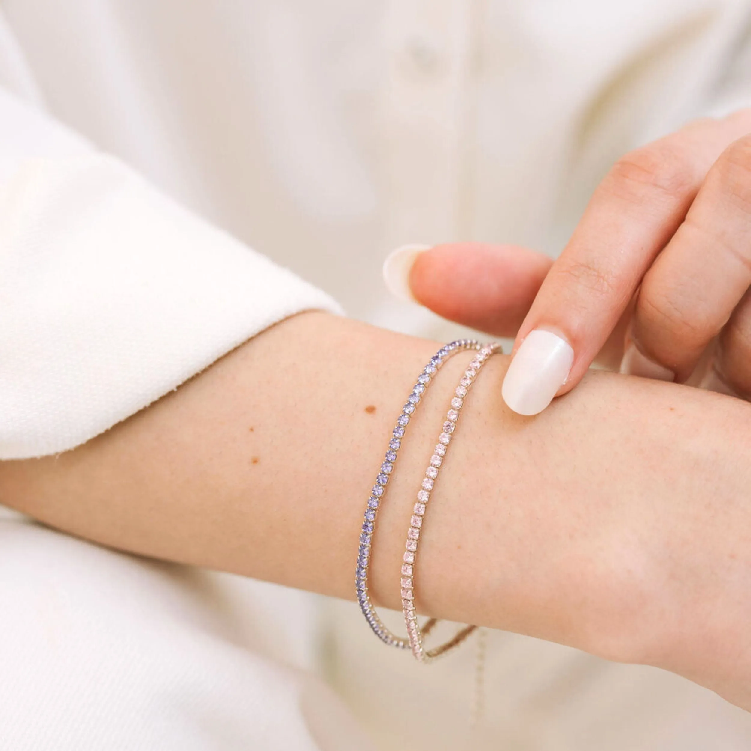 January Garnet Birthstone Tennis Bracelet