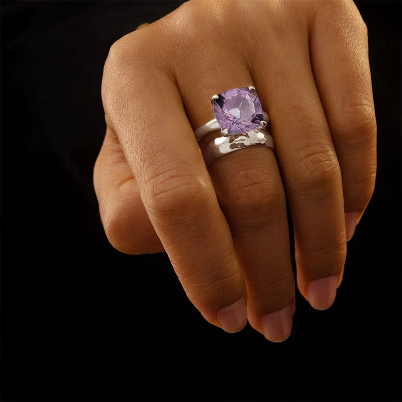Kara Ring, Amethyst, Silver
