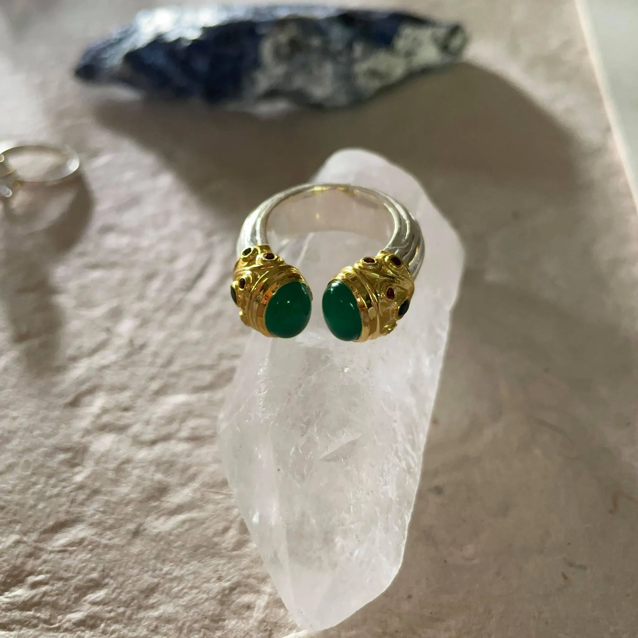 Katya Ring With Green Onyx
