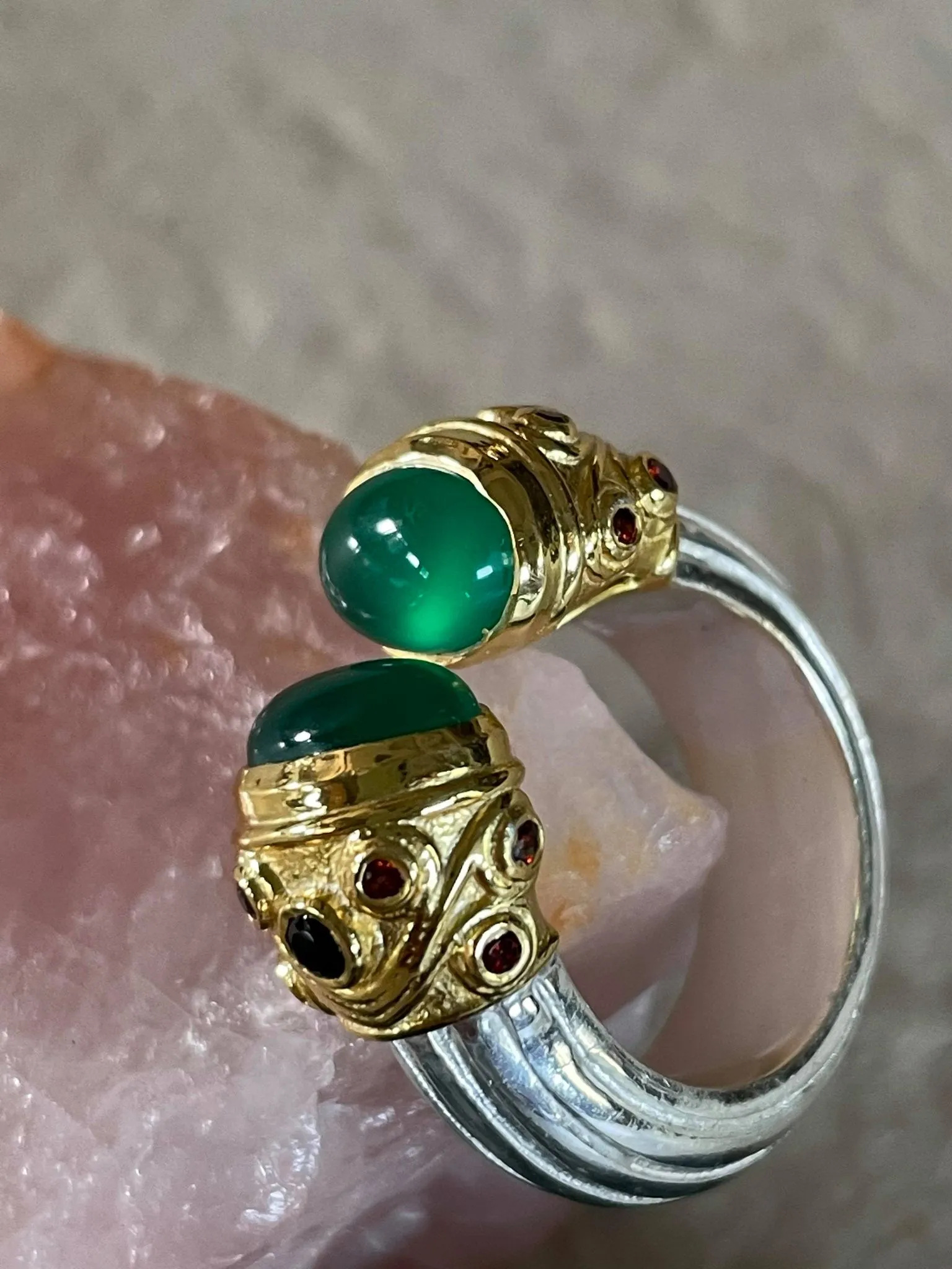 Katya Ring With Green Onyx
